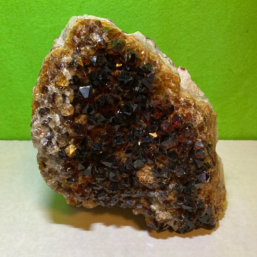 Baked Citrine Quartz Cluster